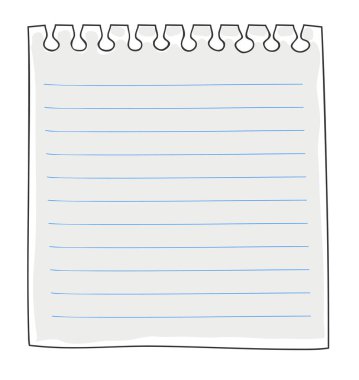 bir kağıt defter el vektör sanat resimde çizilmiş