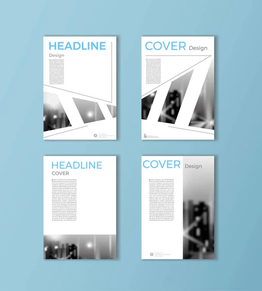 Copertina blu Brochure template, design, annual report, magazine an — Vettoriale Stock