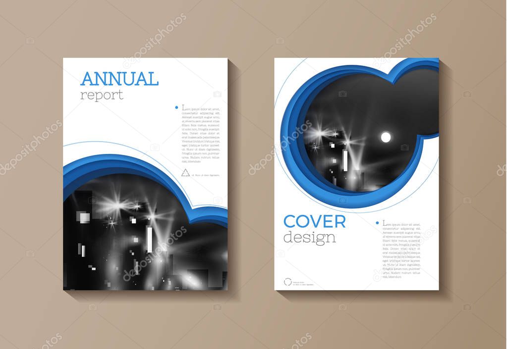 blue Circle modern cover Brochure template, design, annual repor