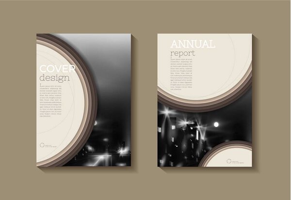 Brown eco modern cover book Brochure template, design, annual re