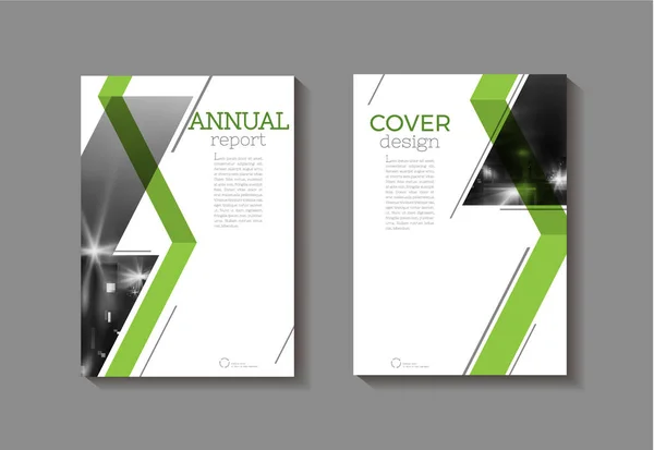 Πράσινο αφηρημένη σύγχρονη κάλυψη πρότυπο φυλλάδιων βιβλίο, σχεδιασμός, ανν — Διανυσματικό Αρχείο
