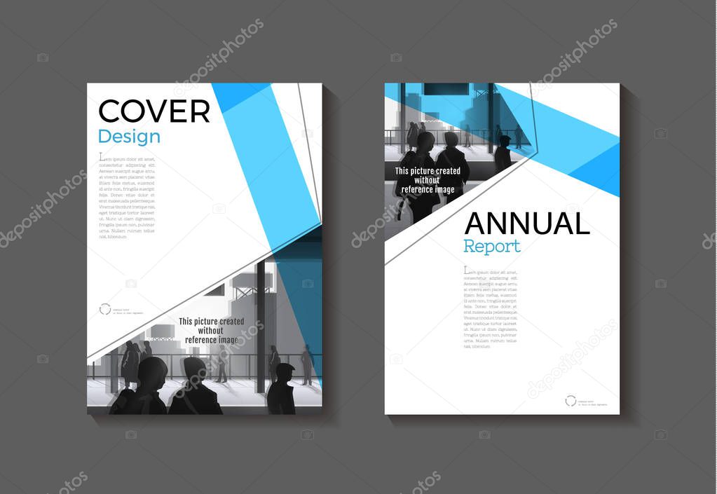 blue cover abstract modern  cover book Brochure template, design