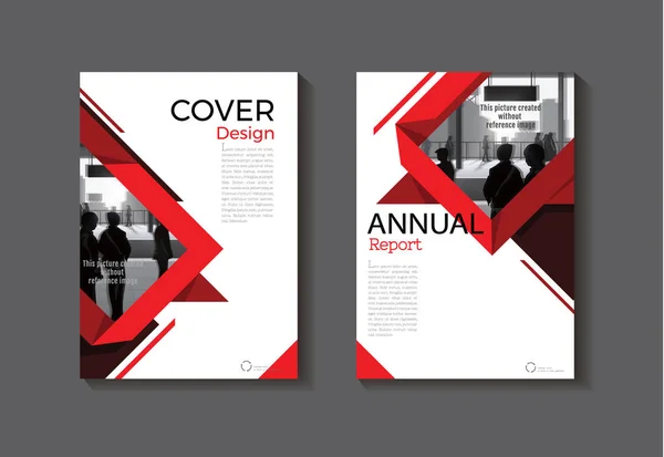 Diseño rojo cubierta del libro moderno cubierta abstracta folleto tapa tem — Vector de stock