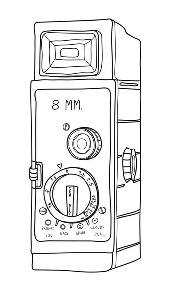 Vintage Video Camera Retro Design — стоковый вектор