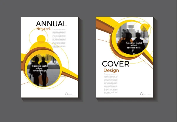 Círculo amarillo diseño de portada abstracta moderno libro cubierta abstracta B — Archivo Imágenes Vectoriales