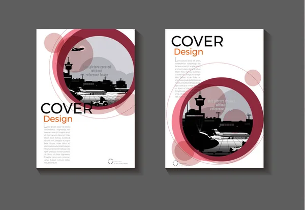 Couverture abstraite rouge foncé livre de couverture moderne Modèle de brochure, de — Image vectorielle