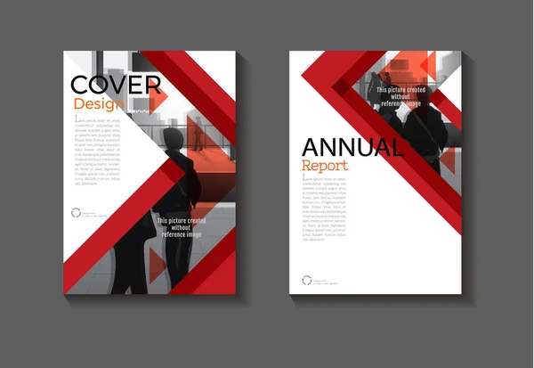 Vermelho moderno abstrato capa design moderno livro capa brochura cov — Vetor de Stock