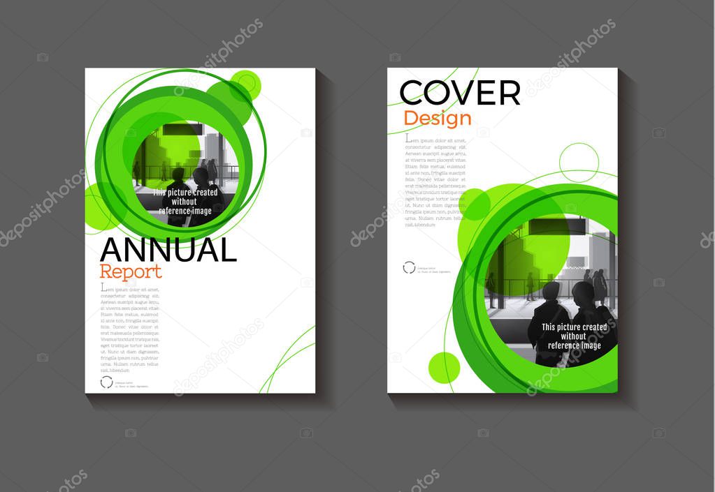 green Circle background modern cover design modern book cover ab