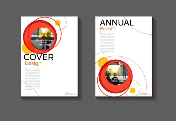 Rode cirkel achtergrond moderne cover ontwerp moderne boek cover abst — Stockvector