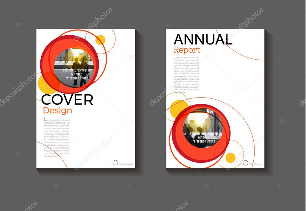 red Circle background modern cover design modern book cover abst