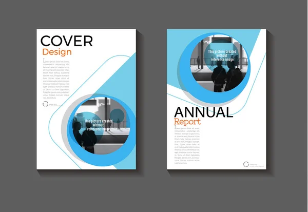 Bleu moderne couverture conception fond livre couverture résumé Brochu — Image vectorielle