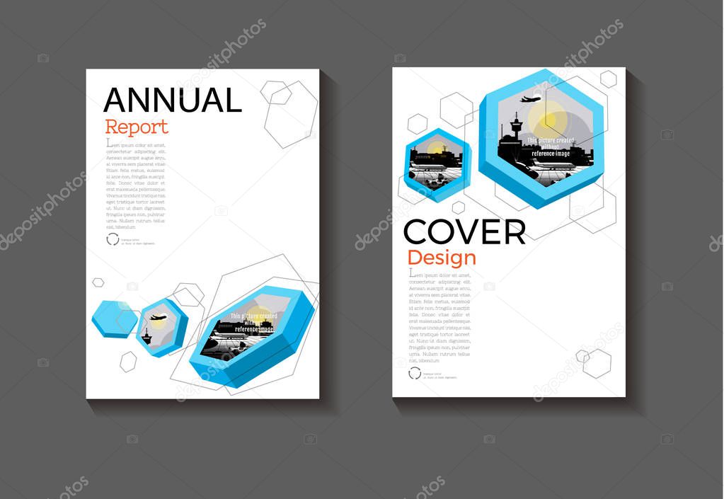 blue hexagon background modern cover design modern book cover ab