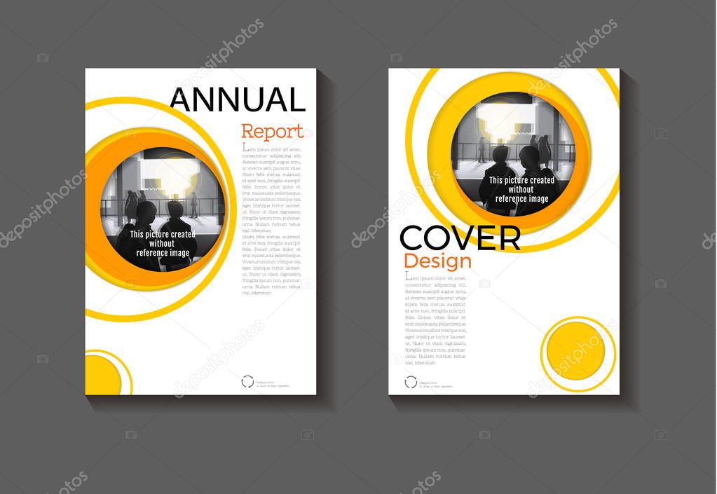 abstract yellow Circle background modern cover design modern boo