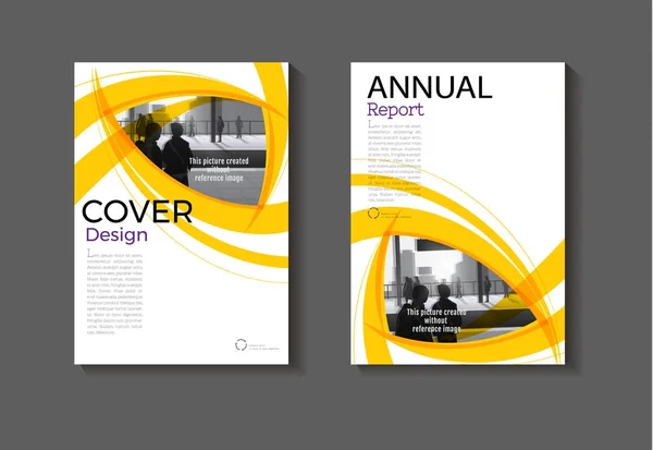 Layout abstrakter gelber und grüner Hintergrund modernes Cover-Design — Stockvektor