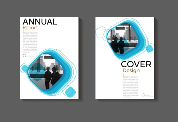 Abstraktes Layout blauer Hintergrund modernes Cover-Design modernes Buch — Stockvektor