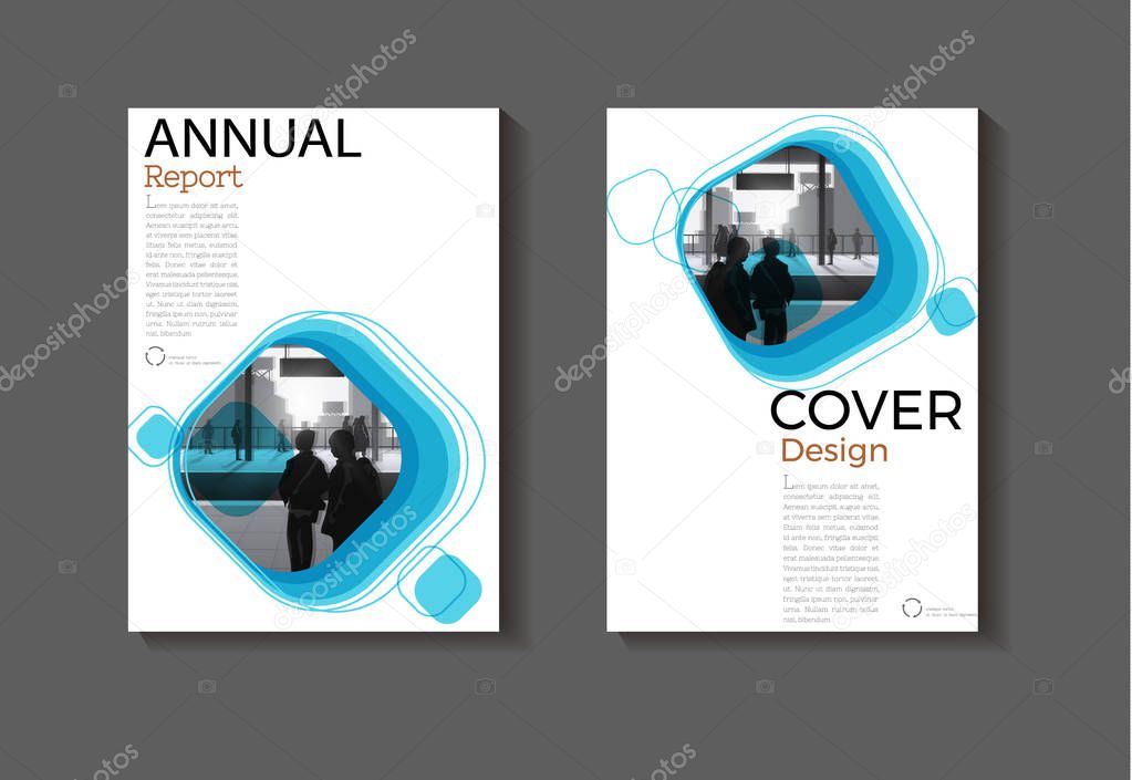 abstract  layout blue background modern cover design modern book