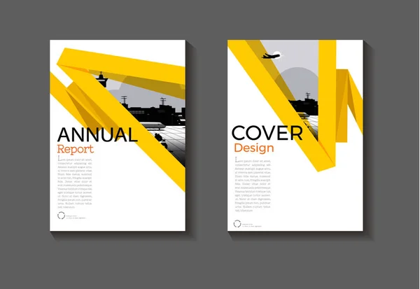 Abstraktes Layout gelber Hintergrund modernes Cover-Design modern — Stockvektor
