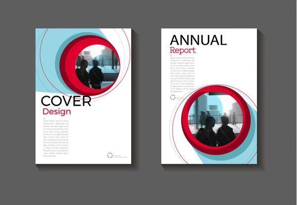 Abstraktes Layout blauer und roter Hintergrund modernes Cover-Design mod — Stockvektor