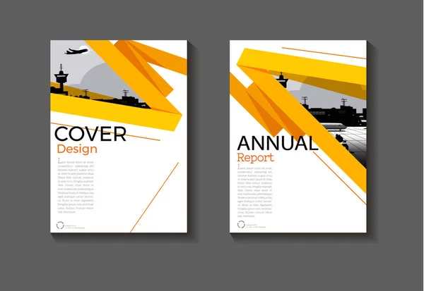 Gelbes Layout abstrakter Hintergrund modernes Cover-Design modern bo — Stockvektor