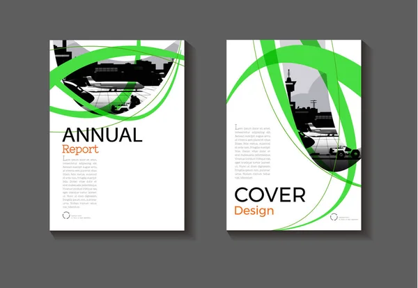 Layout verde abstrato fundo moderno capa design moderno boo —  Vetores de Stock