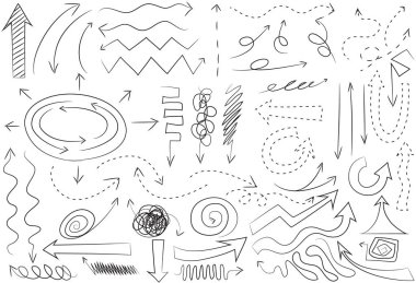 Ok el çizimi karalama sanat vektör çizgisi çizimi çizimi