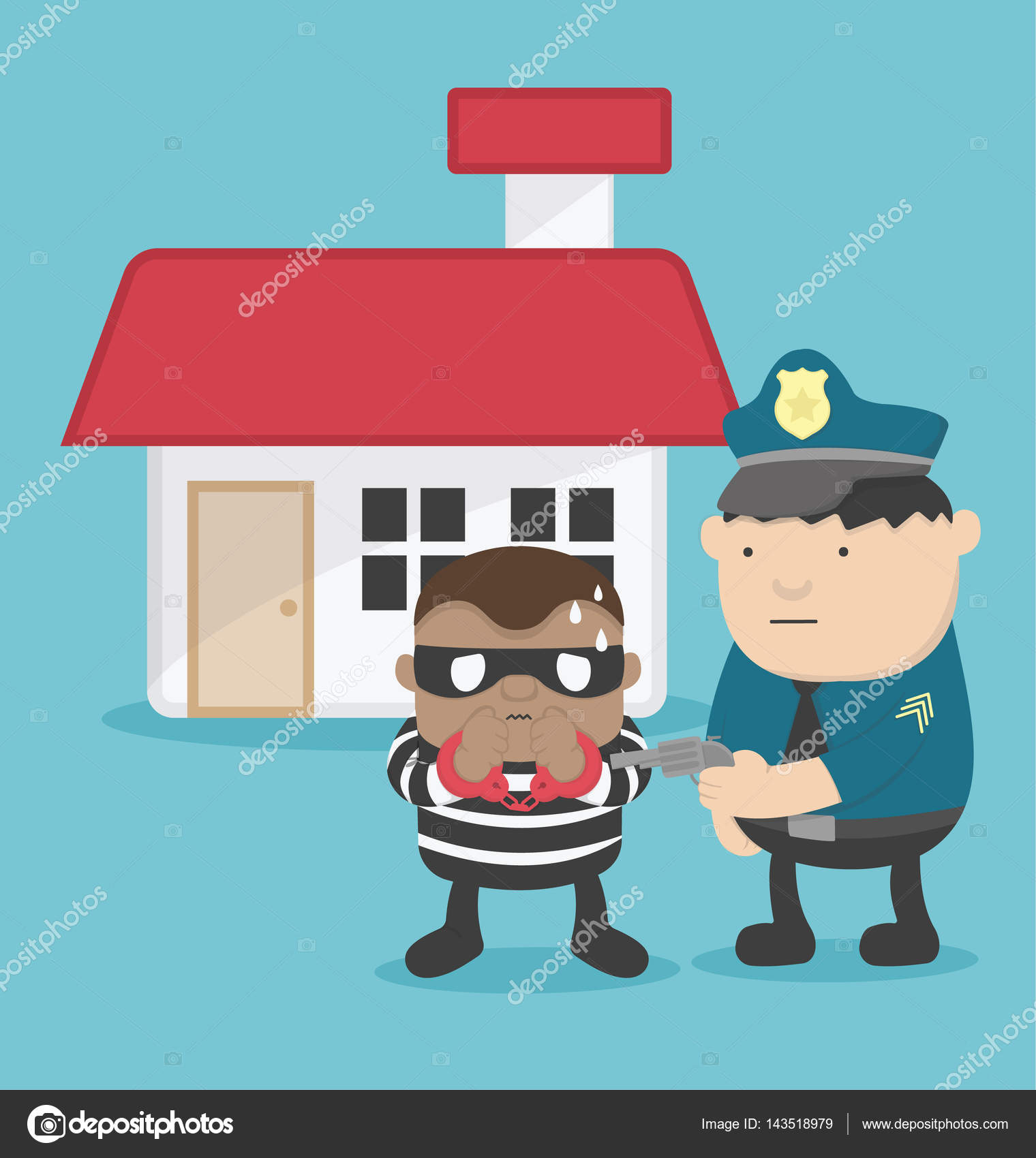 かわいい動物画像 ロイヤリティフリーイラスト 警察