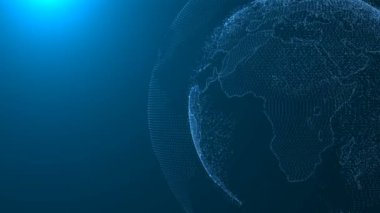 Arka plan ışığı olan daireler fütüristik şekilden animasyon ile