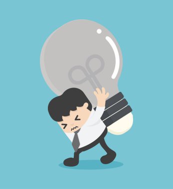 Ampuller ile birçok işlevleri endişe taşıyan işadamı