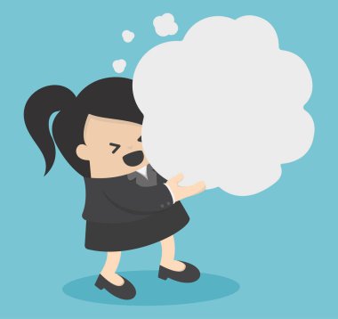 düşünce tutan bir iş kadını