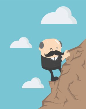 Yüksek bir dağa tırmanan tek iş adamı benim.