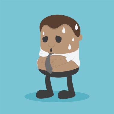 Afrikalı işadamı, yemek yedikten sonra tembellik ediyor.