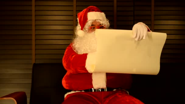 Portrét Santa Clause Veselé Vánoce — Stock video