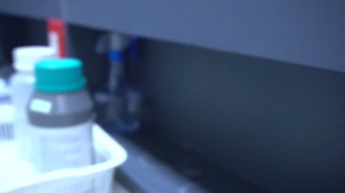 Laboratuvarda çalışan kadın bilim adamı.