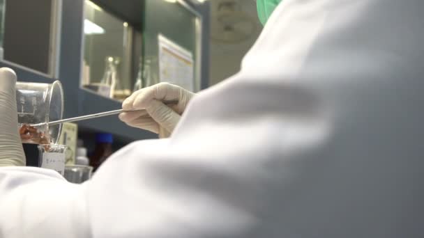 Científica Femenina Trabajando Laboratorio — Vídeo de stock