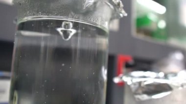 Laboratuvarda çalışan kadın bilim adamı.
