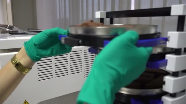 Cientista Sexo Feminino Trabalhando Laboratório Fazendo Experimentos Pesquisas Para Desenvolver — Vídeo de Stock