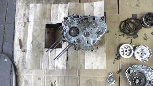 オートバイのエンジン — ストック動画