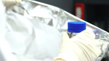 Laboratuvarda çalışan kadın bilim adamı ürünleri geliştirmek için deneyler ve araştırmalar yapıyor. 