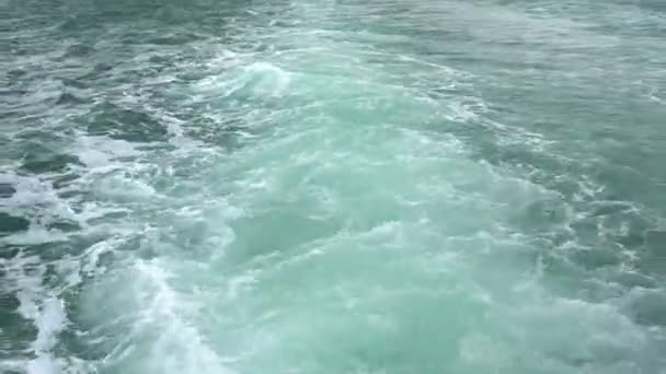 Blick Vom Boot Auf Welliges Meer Als Hintergrund — Stockvideo