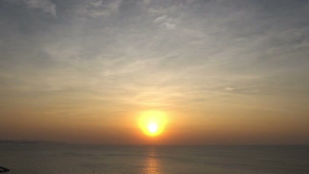 Vista Colorido Atardecer Sobre Océano Concepto Vacaciones — Vídeo de stock