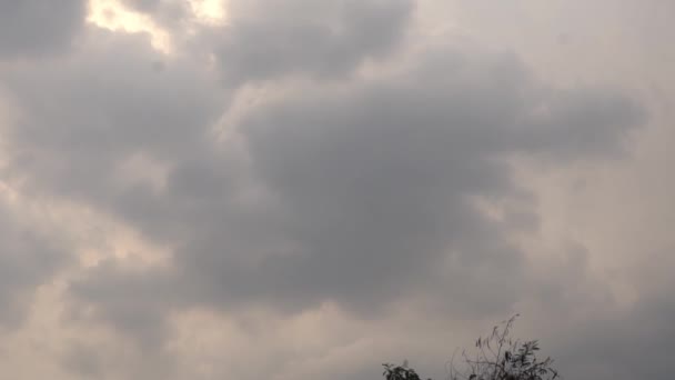 Вид Движения Облаков Небе Перед Грозой — стоковое видео