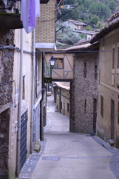 Robledillo de Gata dettaglio tipiche case in pietra in Estremadura, S — Foto Stock