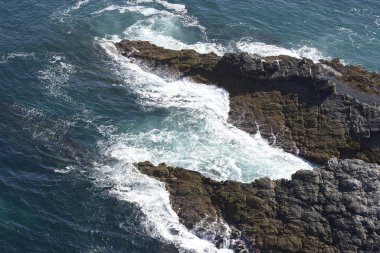 Asturias, cliffs and rocks over the Cantabrian Sea