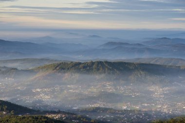clouds and fog between the mountains of the Arouca geopark in Po