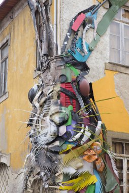 December 8, 2019 Vila Nova de Gaia, Portugal. Giant rabbit-shape