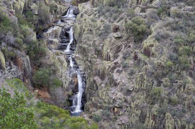 waterfall after the rains in Ovejuela Las Hurdes, Extremadura