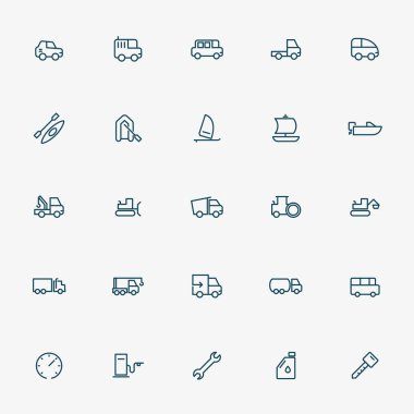 25 ulaşım çizgisi vektörü