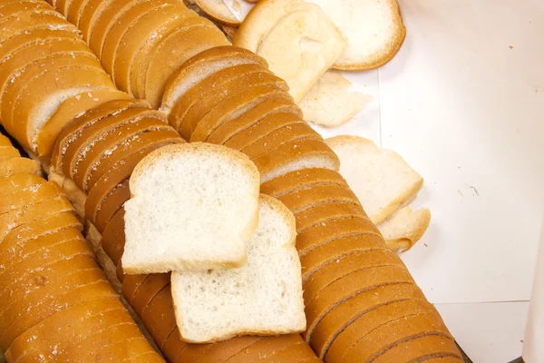 빵 몸집이 작은 흰색 또는 샌드위치 — 스톡 사진