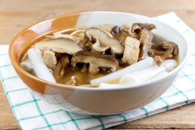 Vejetaryen Çince rulo şehriye çorbası