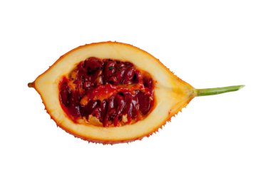 Bebek nefesi içinde dilimlenmiş yarım izole